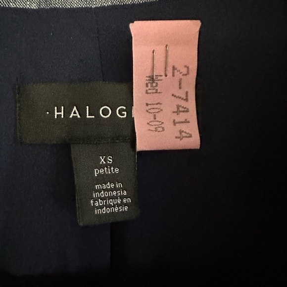 Halogen Open Front Push Sleeves Chambray Blazer Jacket Womens Sz XS Petite - Picture 5 of 6